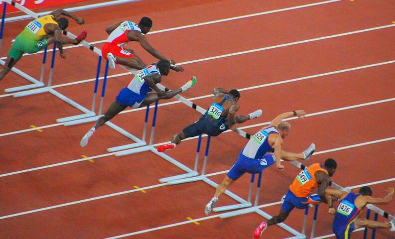 2008 Summer Olympics Mens 110m Hurdles Semifinal 1