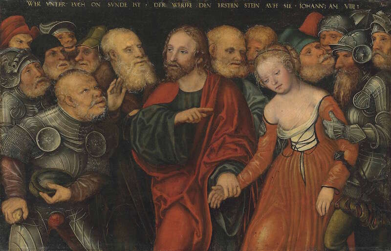 Lucas Cranach d.J. Christus und die Ehebrecherin
