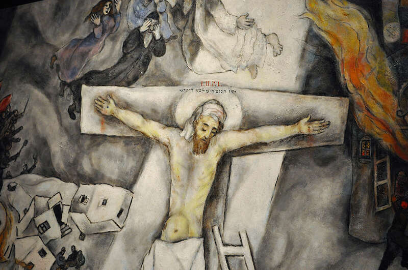 Mark Chagall Crocifissione bianca dettaglio