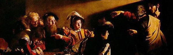 Vocazione di san Matteo - Caravaggio - Particolare