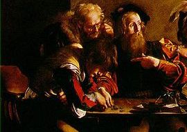 Vocazione di san Matteo - Caravaggio - Particolare